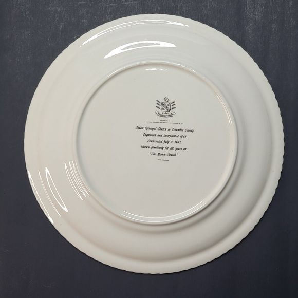 1962 Church of St John the Evangelist Stockport NY Deland Studios Plate VTG - Picture 6 of 7